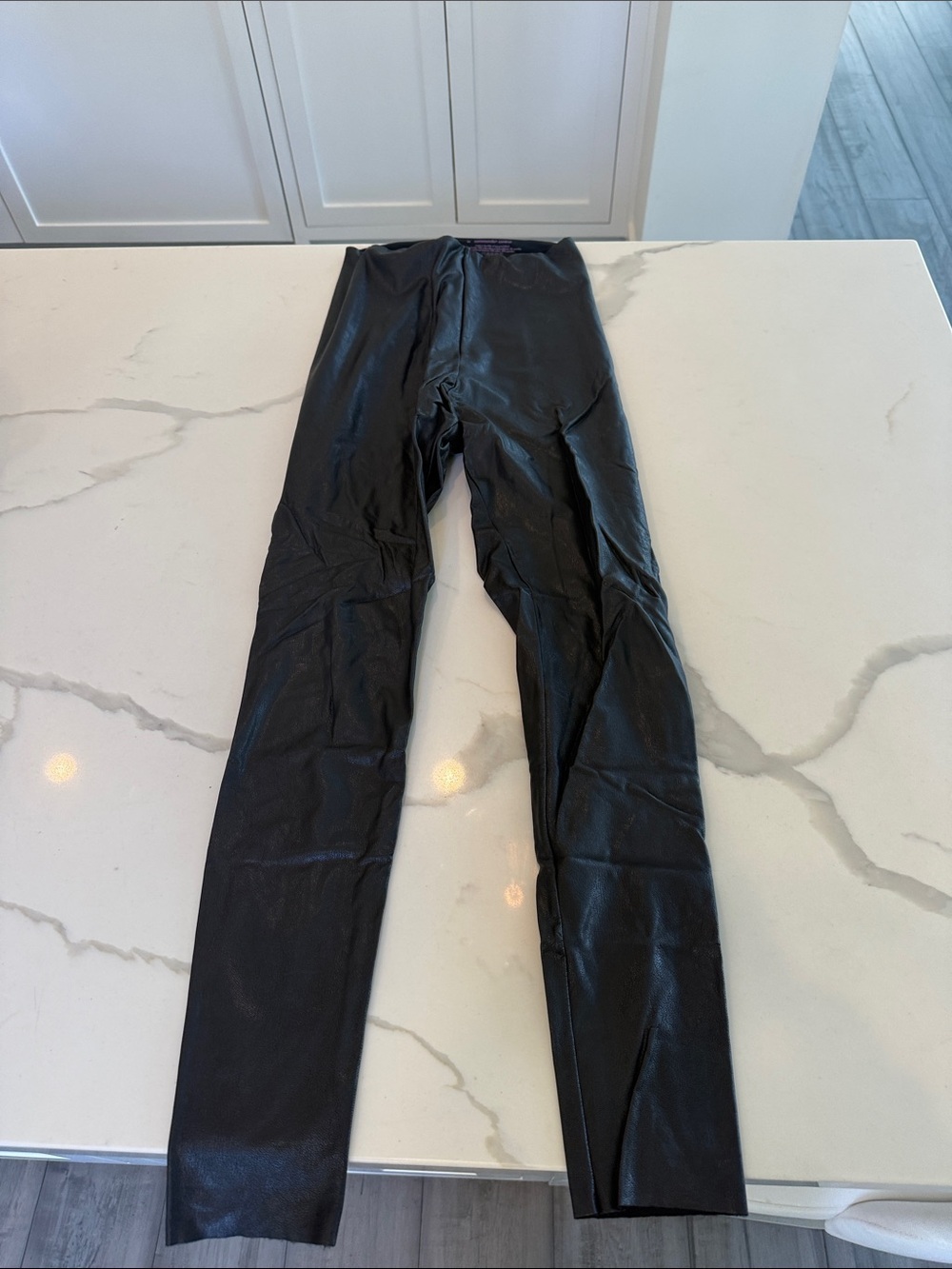 Commando Black Faux-Leather Leggings